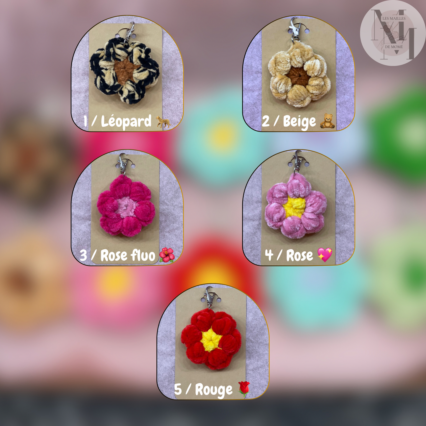 Porte-clés Puffy Flowers 🌸