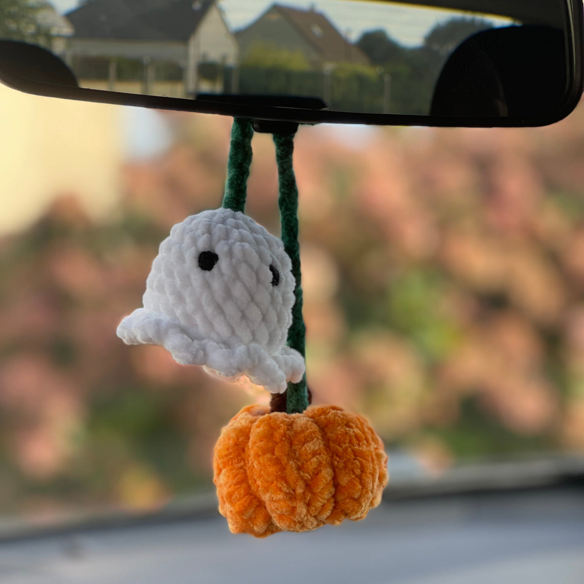 Décoration de rétroviseur Halloween au crochet - Fait main en Normandie